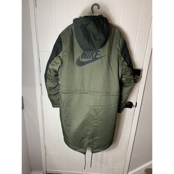 Nike Reversible Therma-Fit Sideline Parka Coat Green Jacket DD6775-355 Men large - Picture 3 of 9